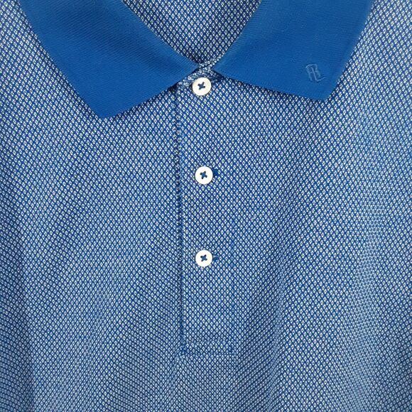 Polo Golf Ralph Lauren Adult Mens L Blue Short Sleeve Shirt 100% Pima Cotton - Picture 2 of 7